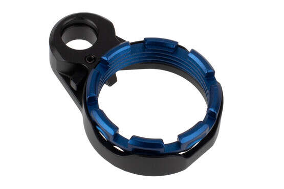 Fortis Enhanced AR-15 End Plate System with K2 locking system has a blue Castle Nut